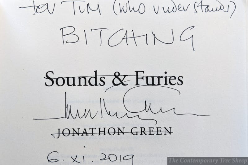 The Contemporary Tree Sheep Reviews – Sounds & Furies: The Love Hate Relationship Between Women and Slang by Jonathon Green, published Robinson, 2019
