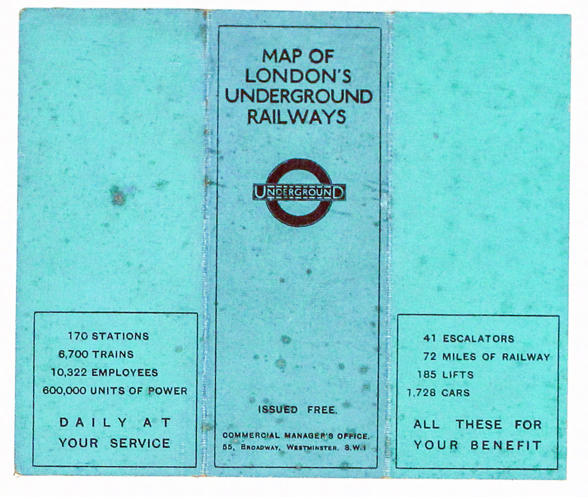Stingemore's January 1926 Passenger Map