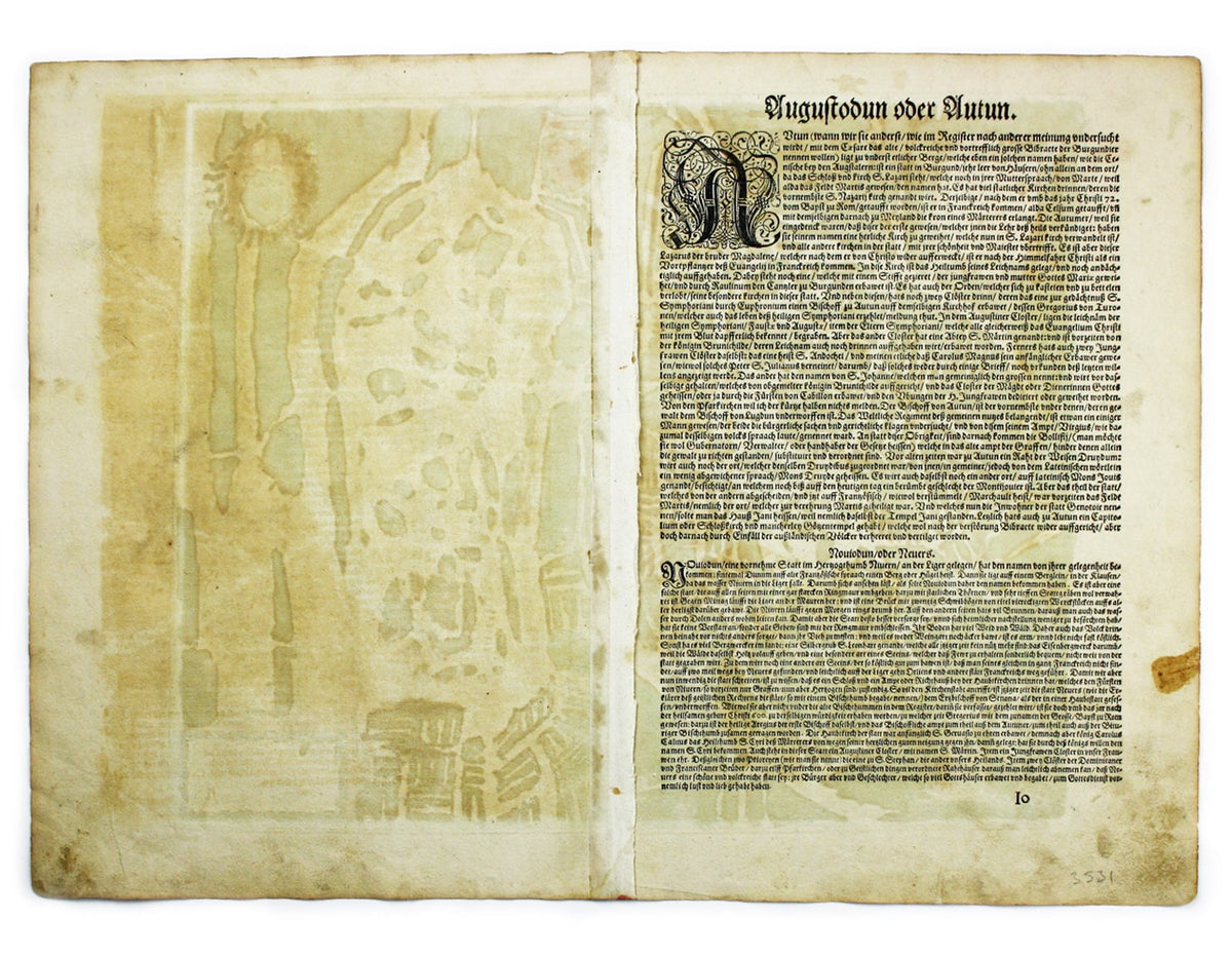 Braun & Hogenberg’s Autun with Nevers