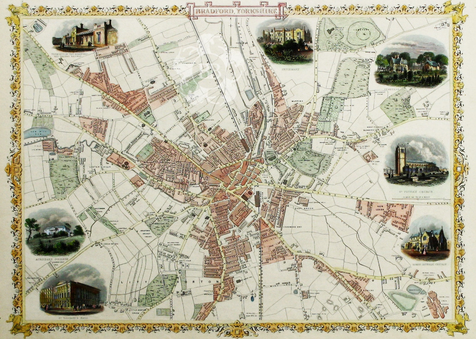Tallis’ Map of Bradford