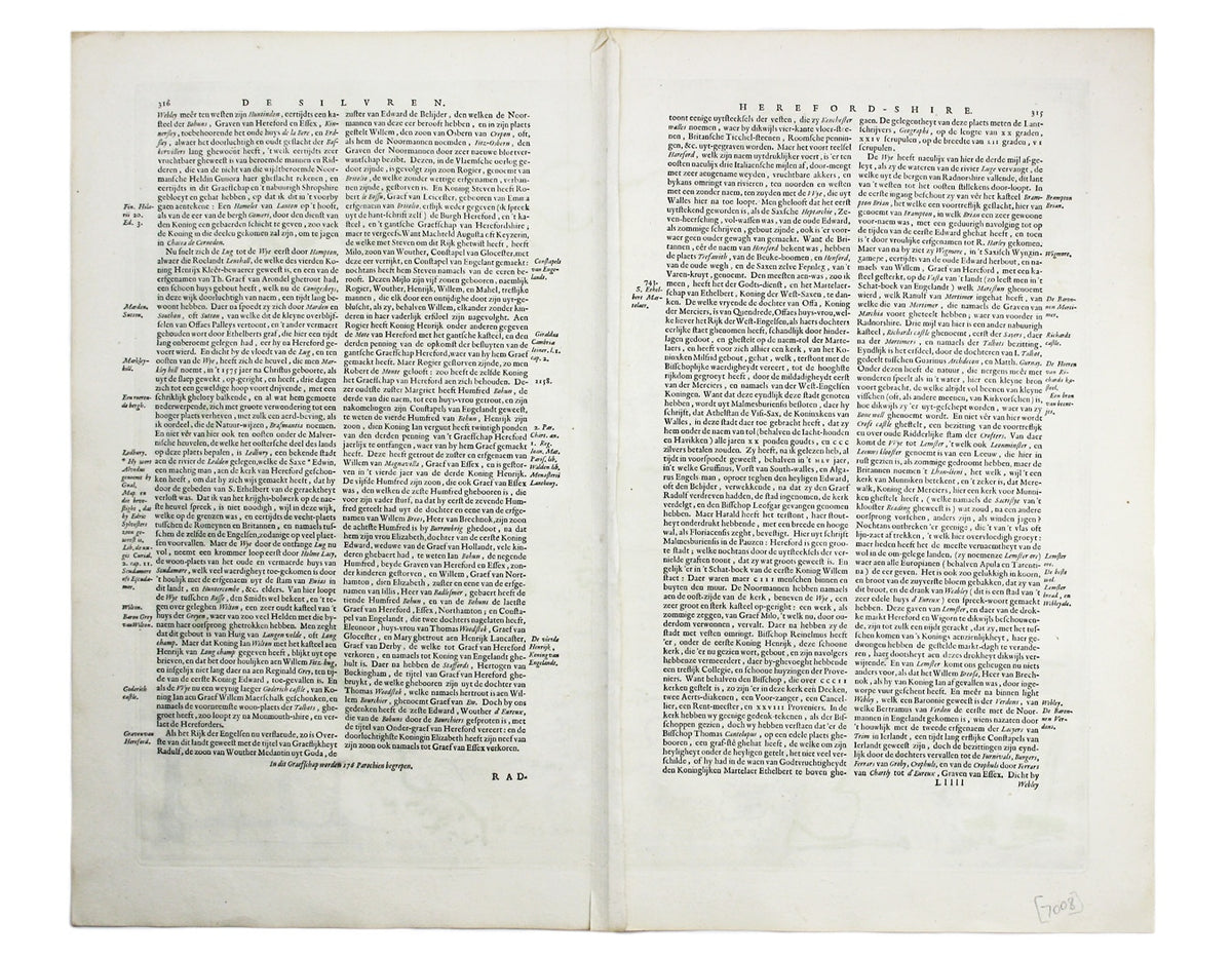 Blaeu’s Map of Herefordshire