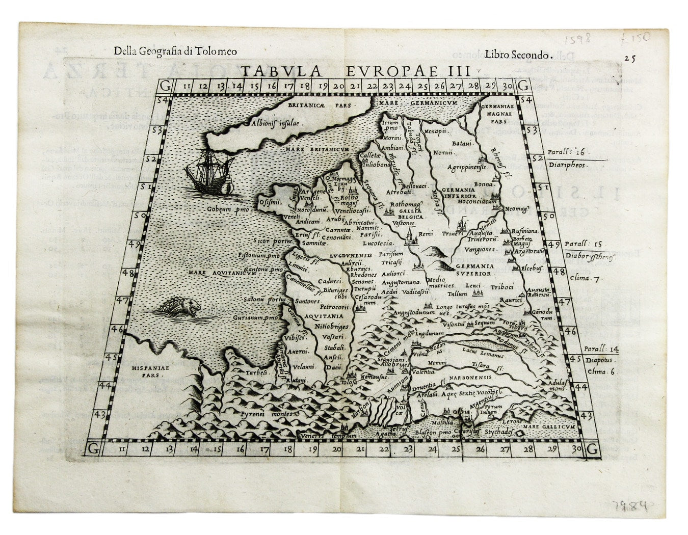Ruscelli’s Map of Ptolemaic Gaul