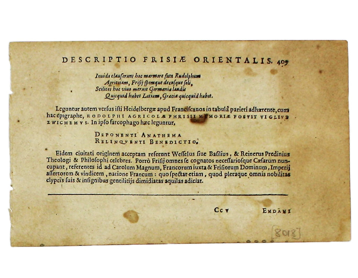 Bertius’ Eastern Friesland