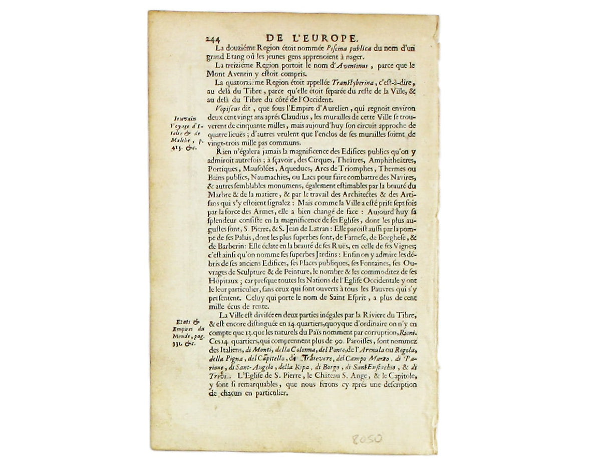 Mallet’s Plan of Ancient Rome