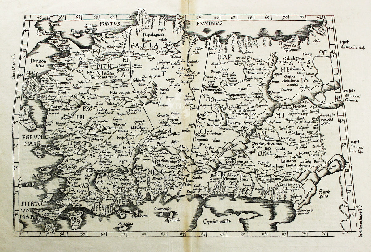 Fries’ Ptolemaic Map of Asia Minor