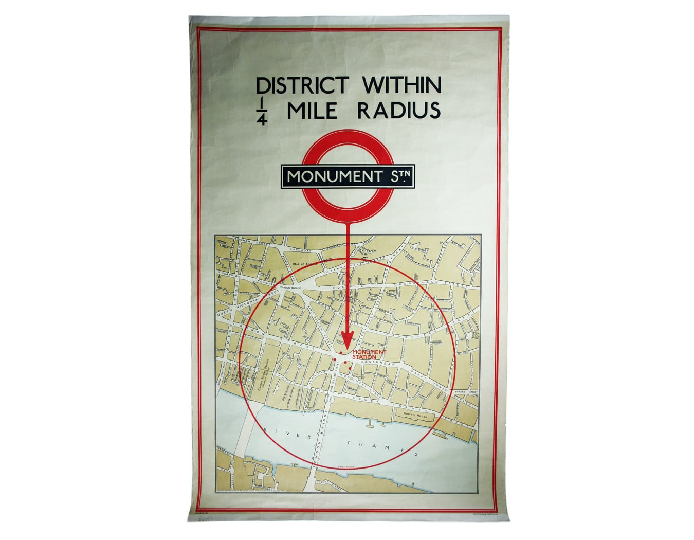 Quarter Mile Radius Map of Monument Station