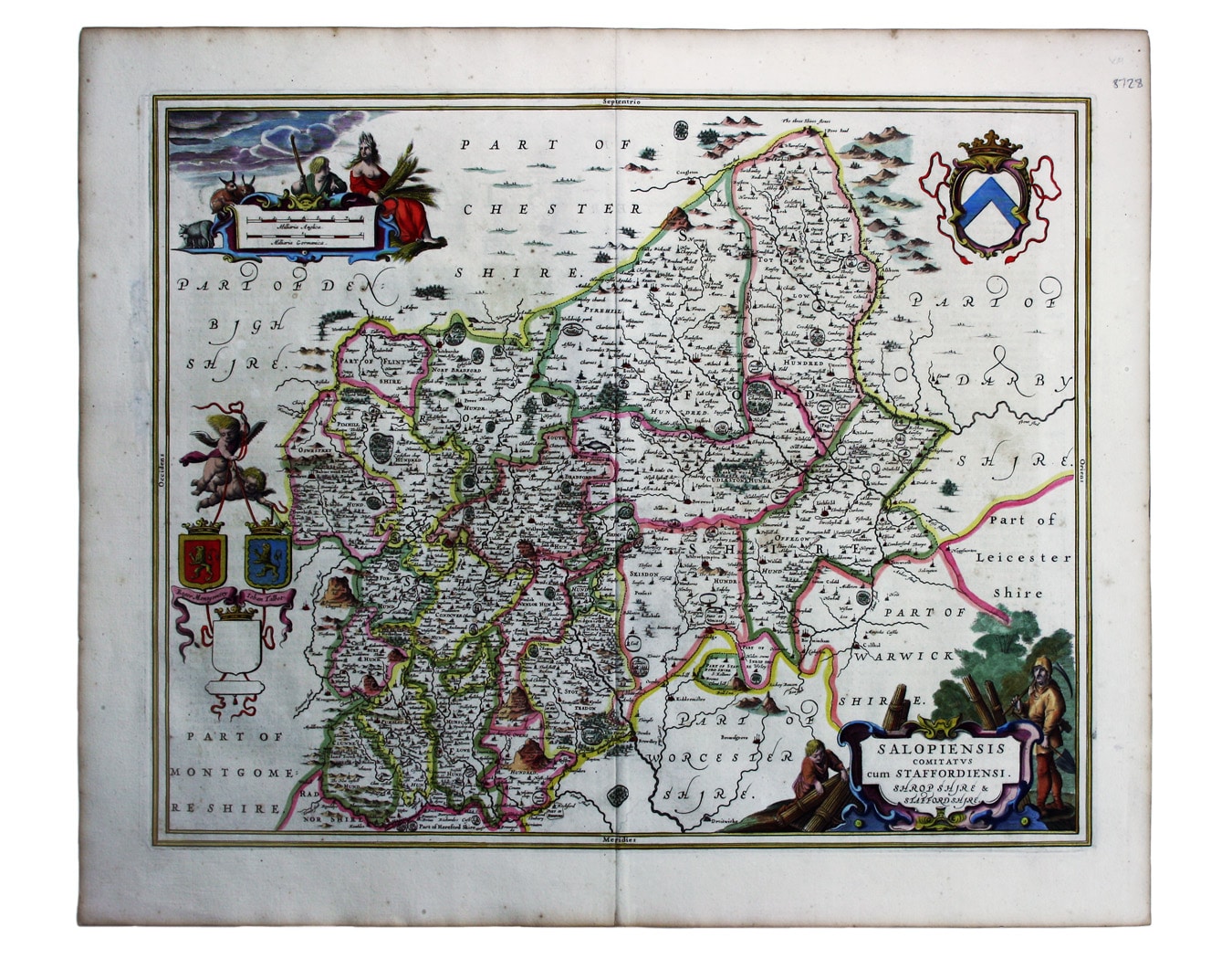 Janssonius’ Map of Staffordshire & Shropshire