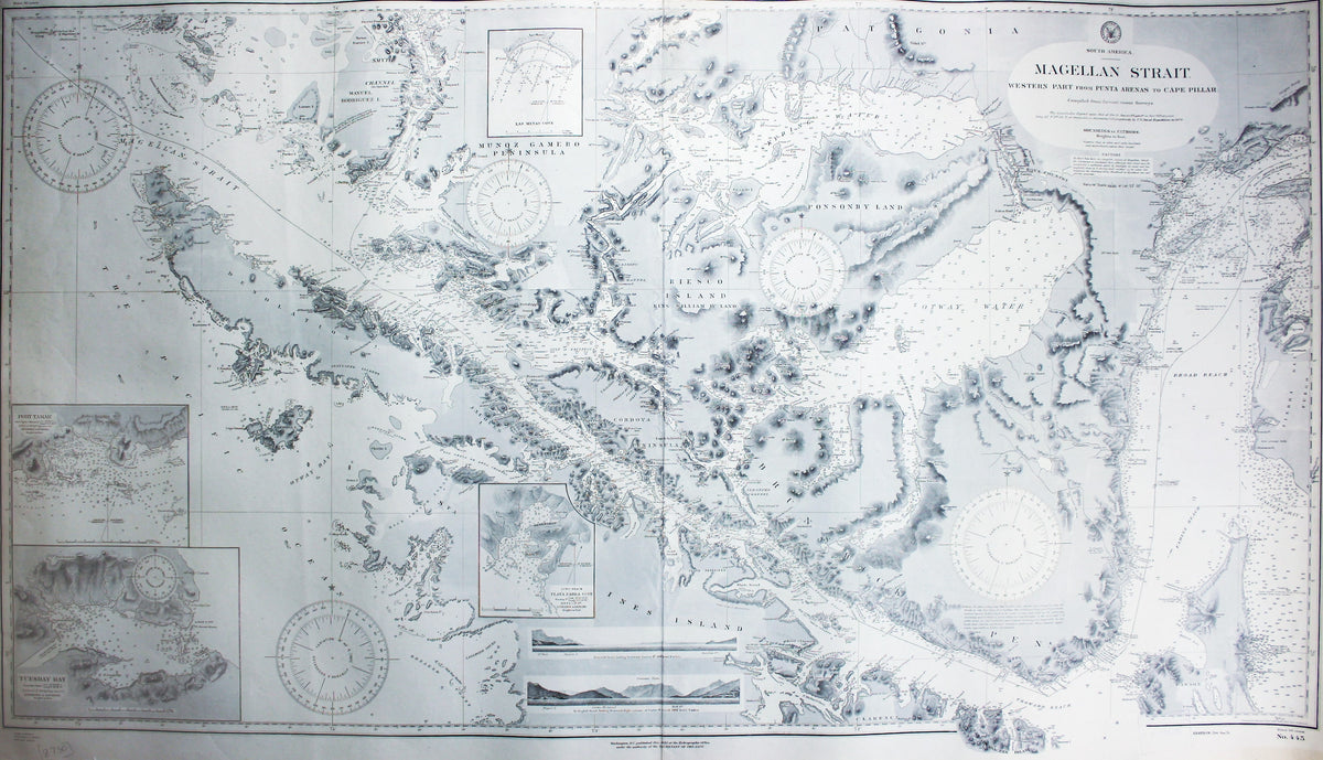US Naval Chart of the western part of the Magellan Strait