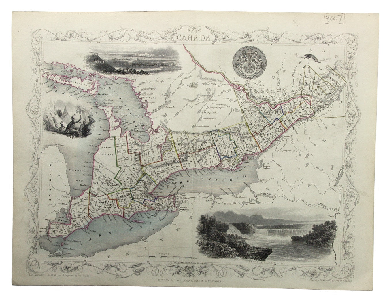 Tallis' Map of West Canada