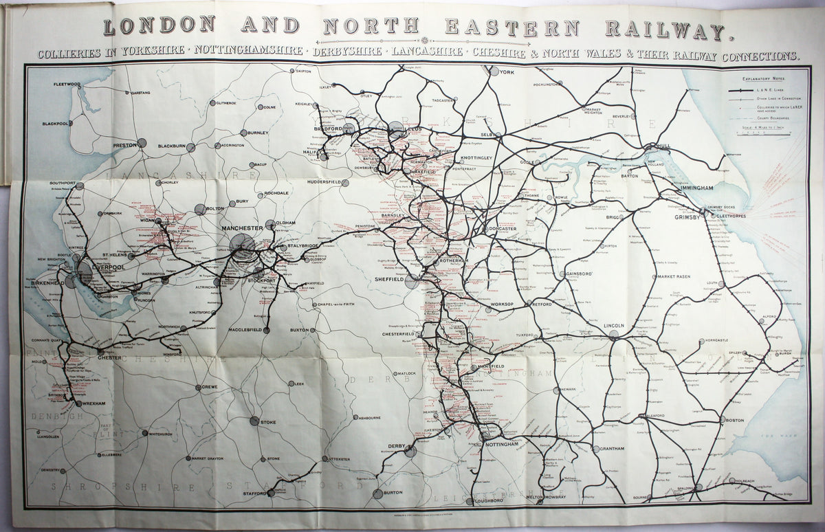 LNER Colliery Map of the Midlands & North