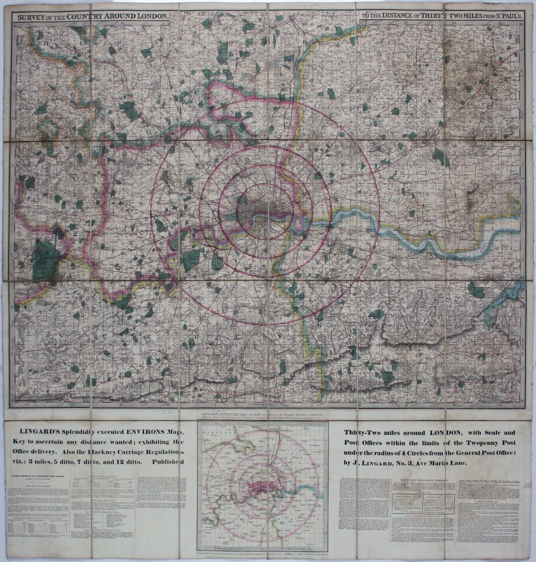 Lingard’s Map of London & Environs