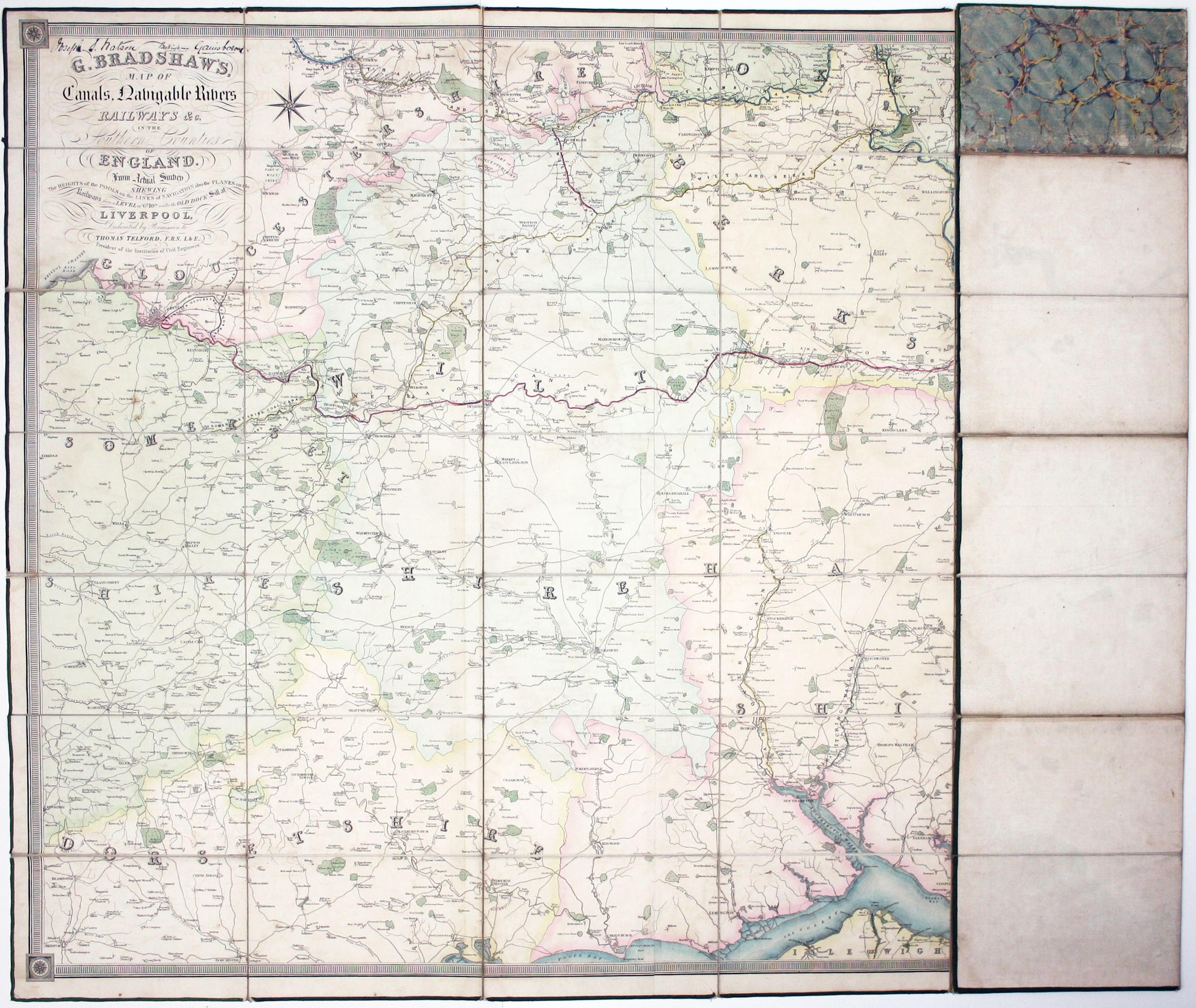 Bradshaw’s Early Canal Map of the Southern Counties