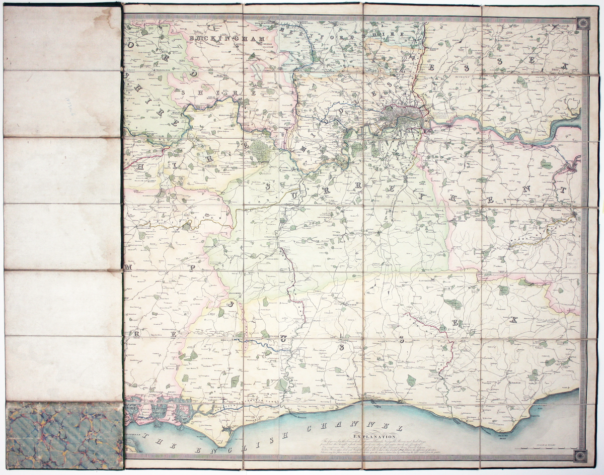 Bradshaw’s Early Canal Map of the Southern Counties