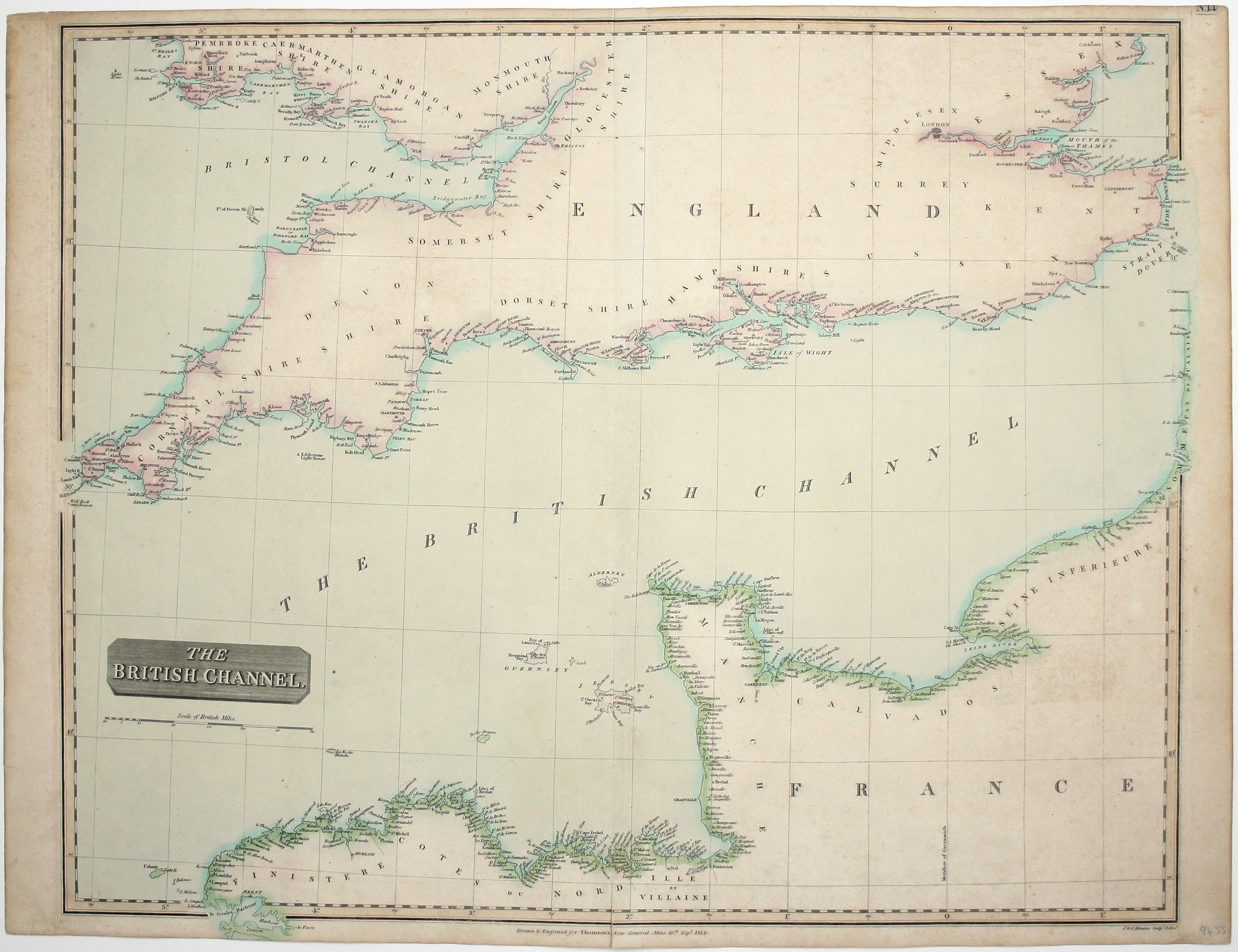 Thomson’s Map of the English Channel