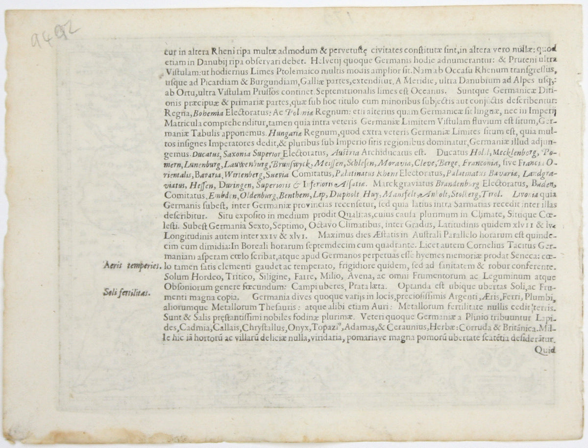 Mercator’s Miniature Map of Germany