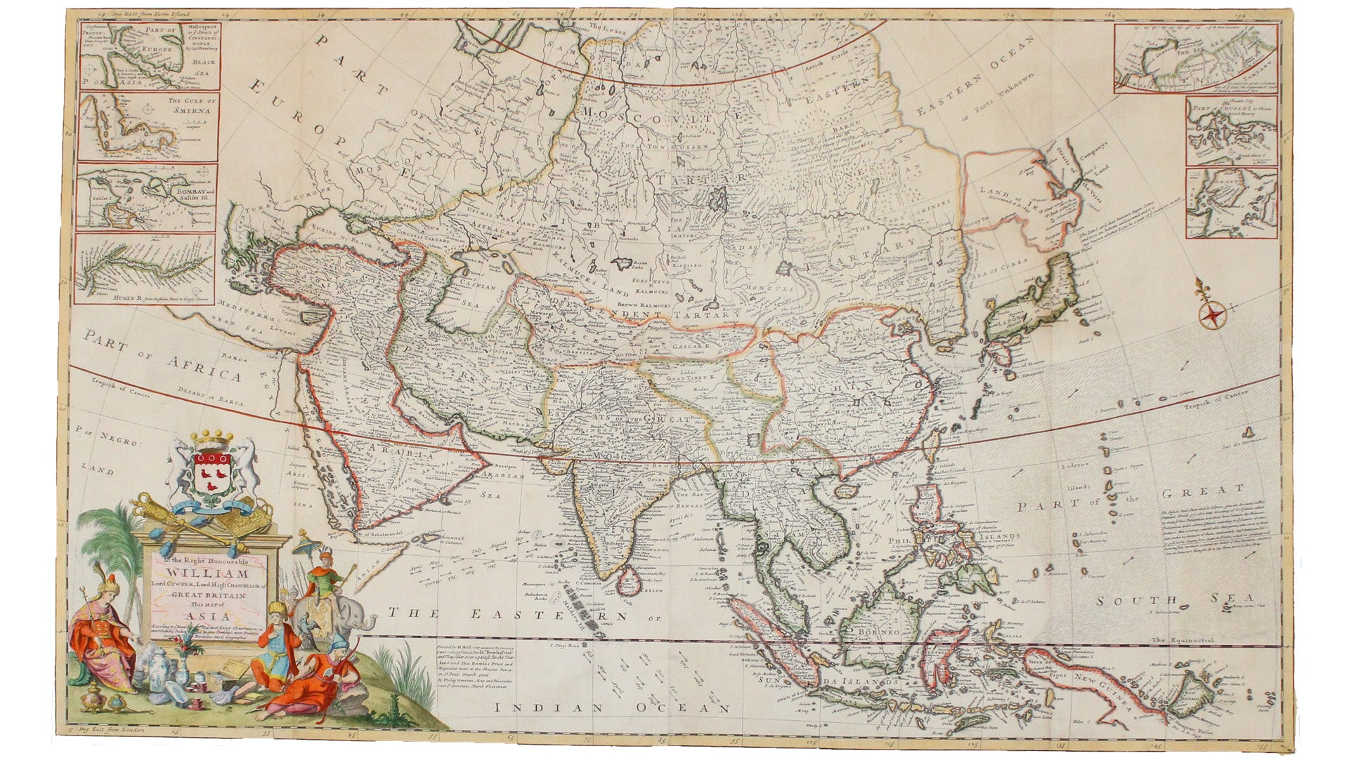 Moll's Large Map of Asia