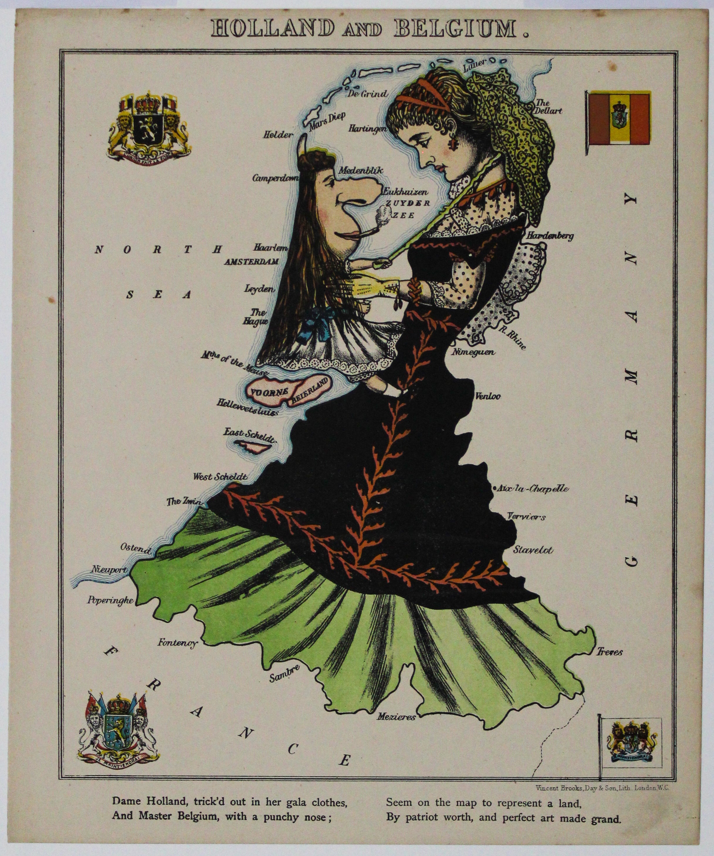 Aleph's Caricature Map of Holland & Belgium