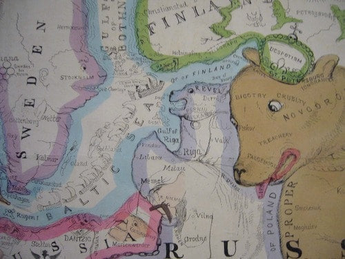 A true original: comic map of Europe, 1854
