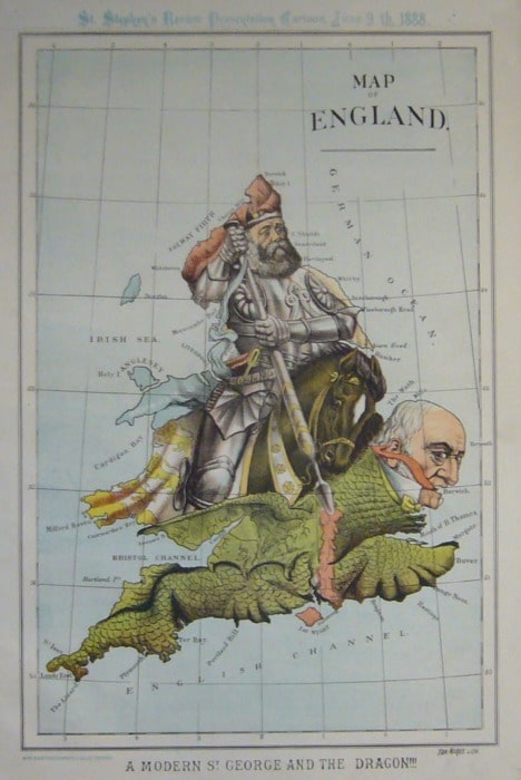 Europe as a Lady, England as George and the Dragon