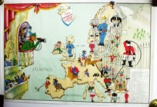 Cold War map published in Portugal, 1953
