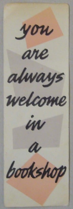 "You are always welcome in a bookshop": discuss