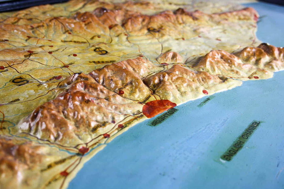 He Ain't Heavy, He's My Plaster Relief Map of Sussex...