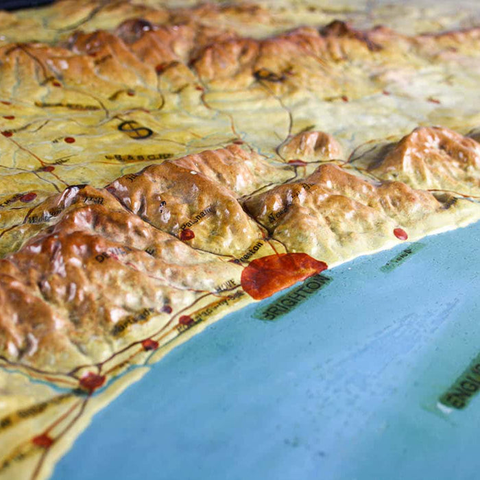 He Ain't Heavy, He's My Plaster Relief Map of Sussex...