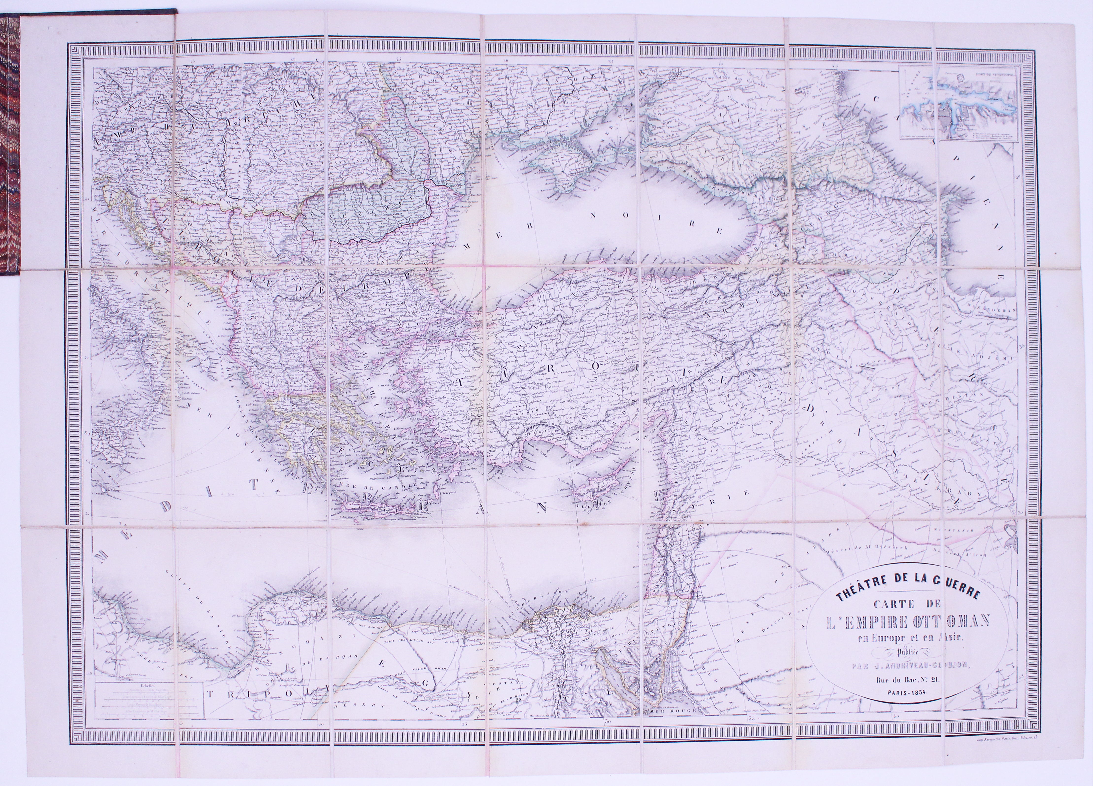 French Map of the Ottoman Empire at the Outbreak of the Crimean War