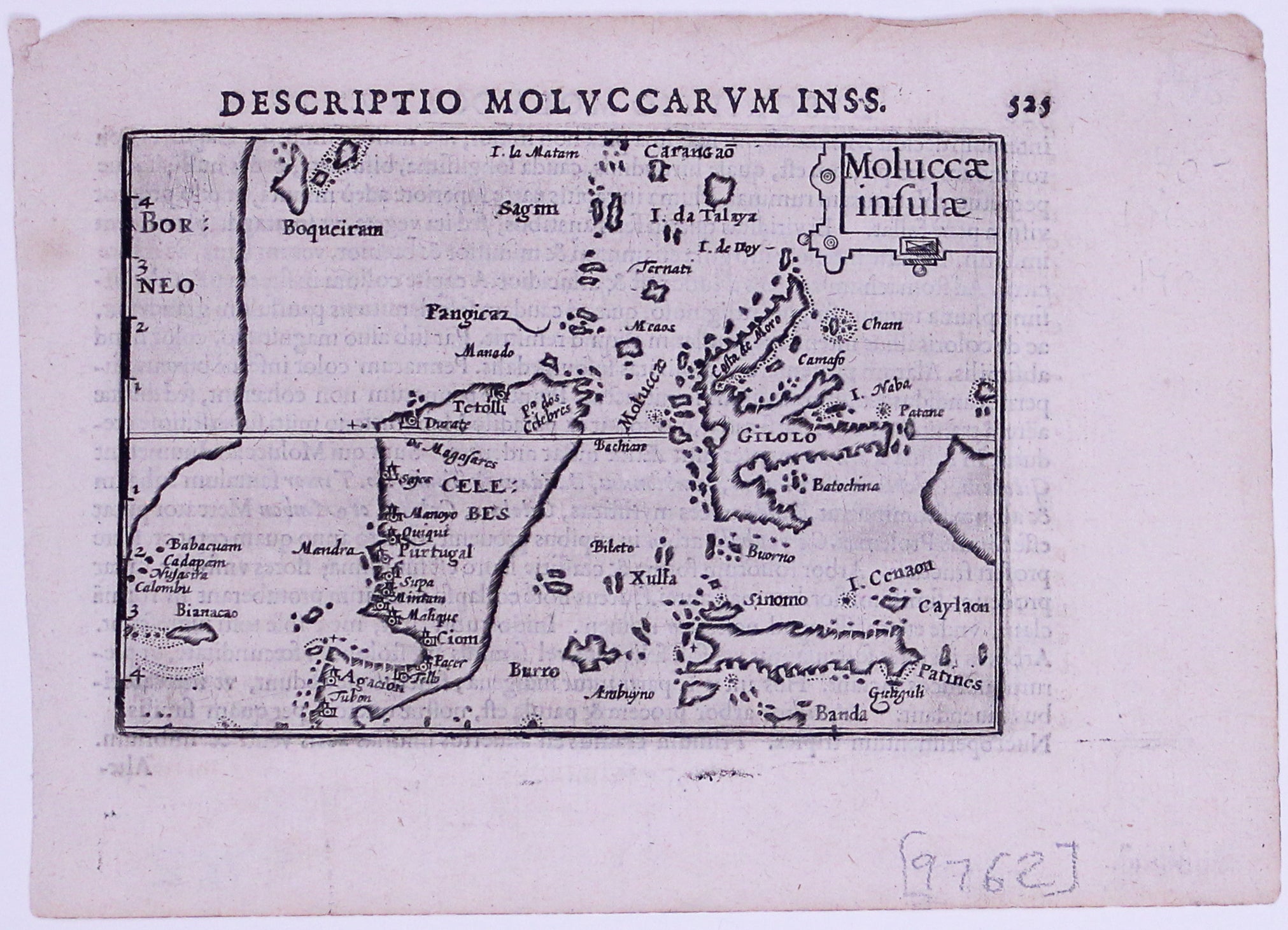 Langenes' Miniature Map of the Maluku Islands