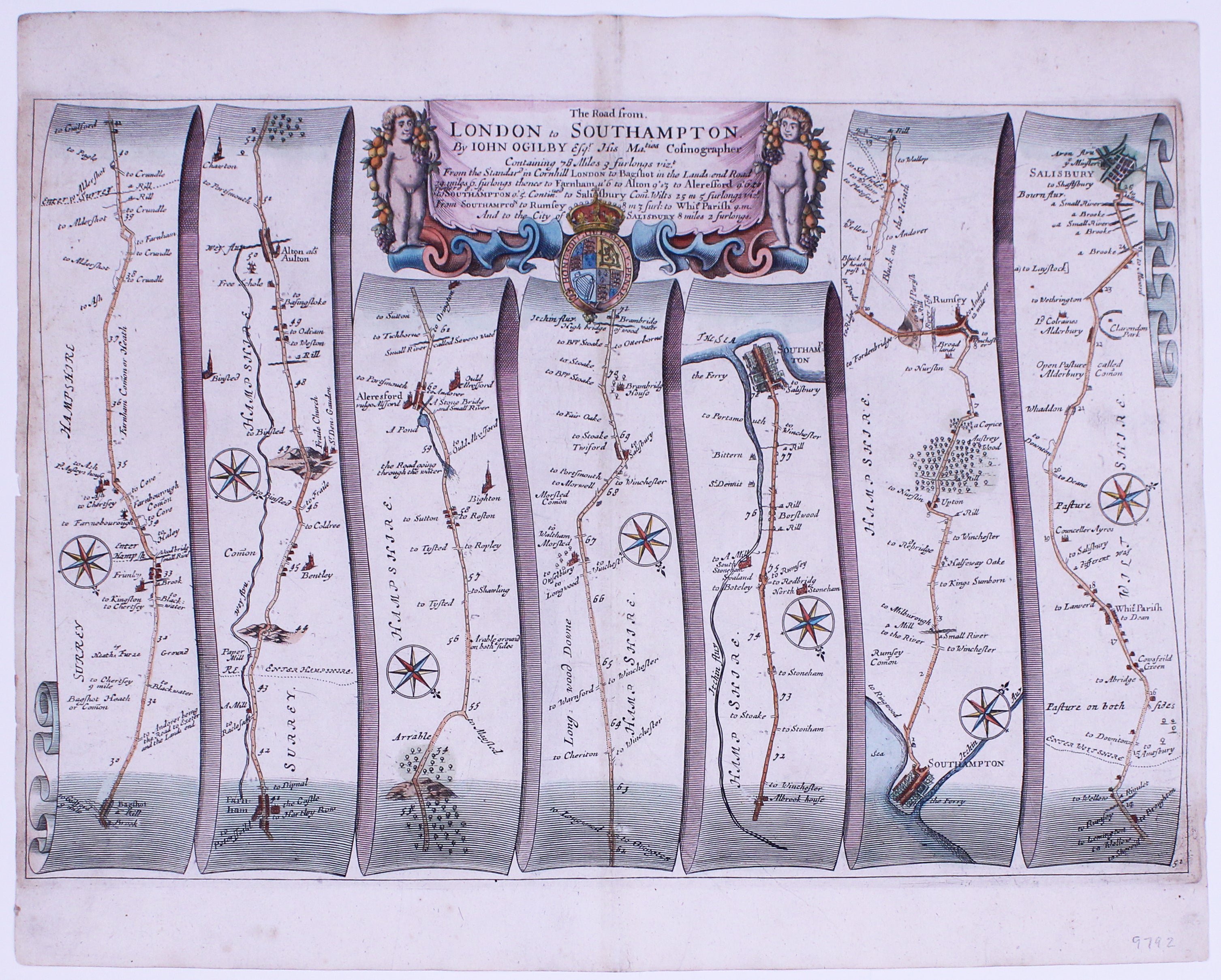 Ogilby's Road from Bagshot to Southampton