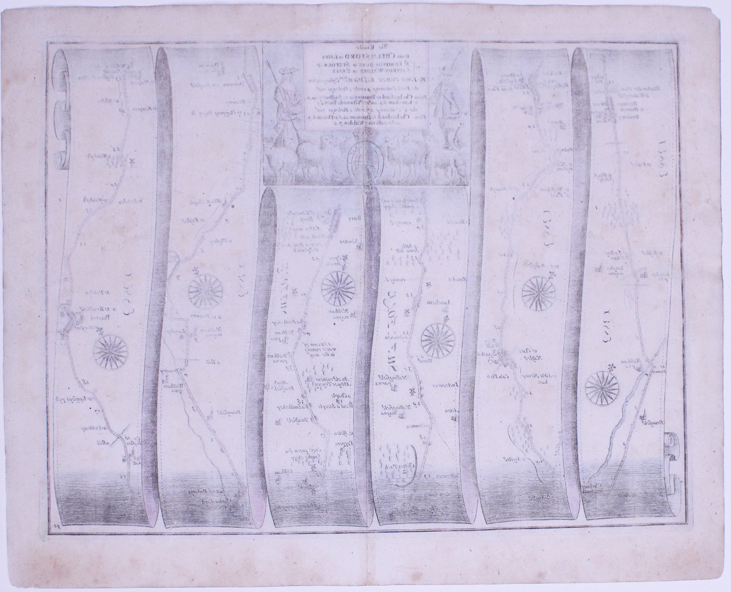 Ogilby's Road from Chelmsford to Bury St Edmunds to Saffron Walden