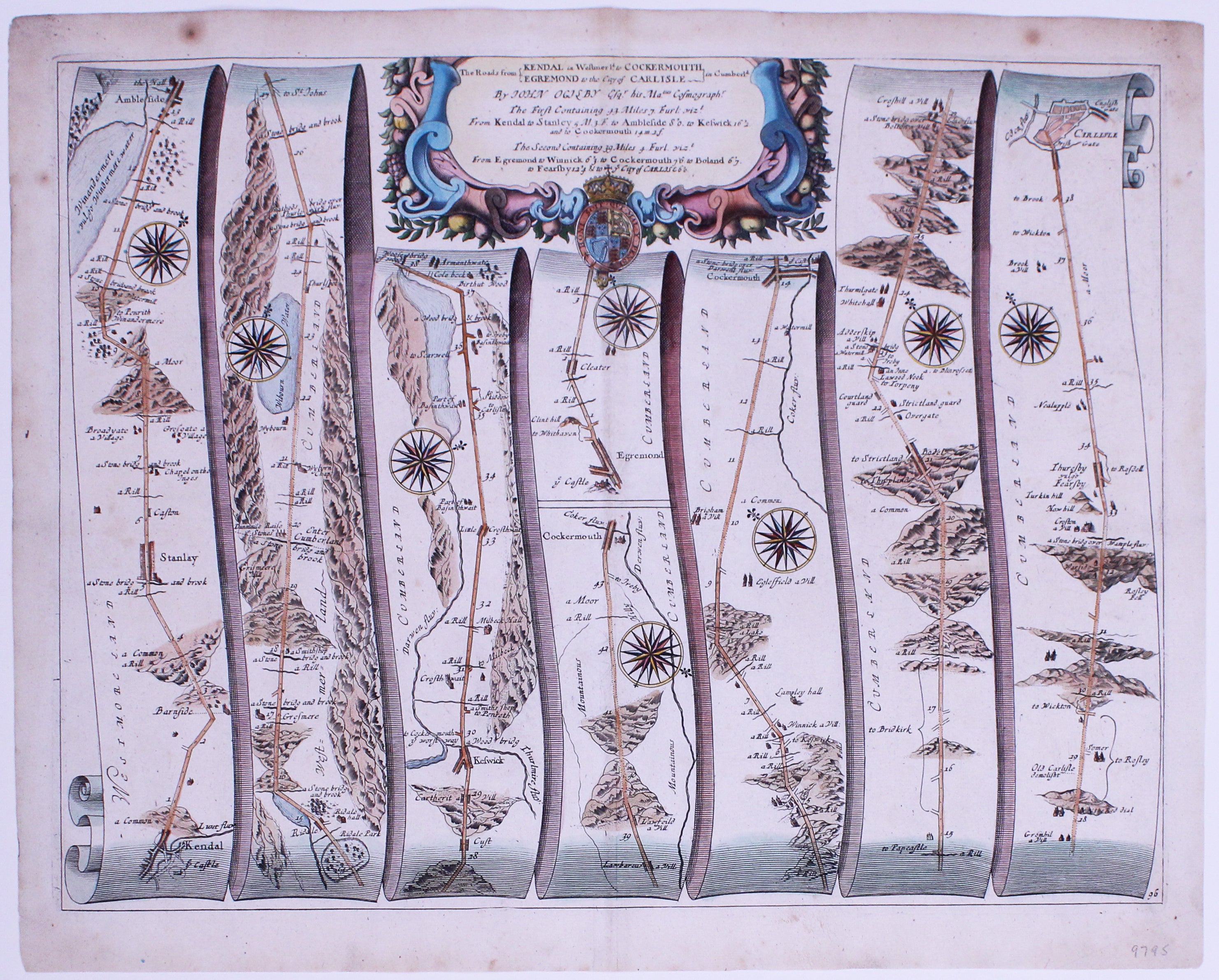 Ogilby's Roads from Kendal & Cockermouth to Egremont & Carlisle
