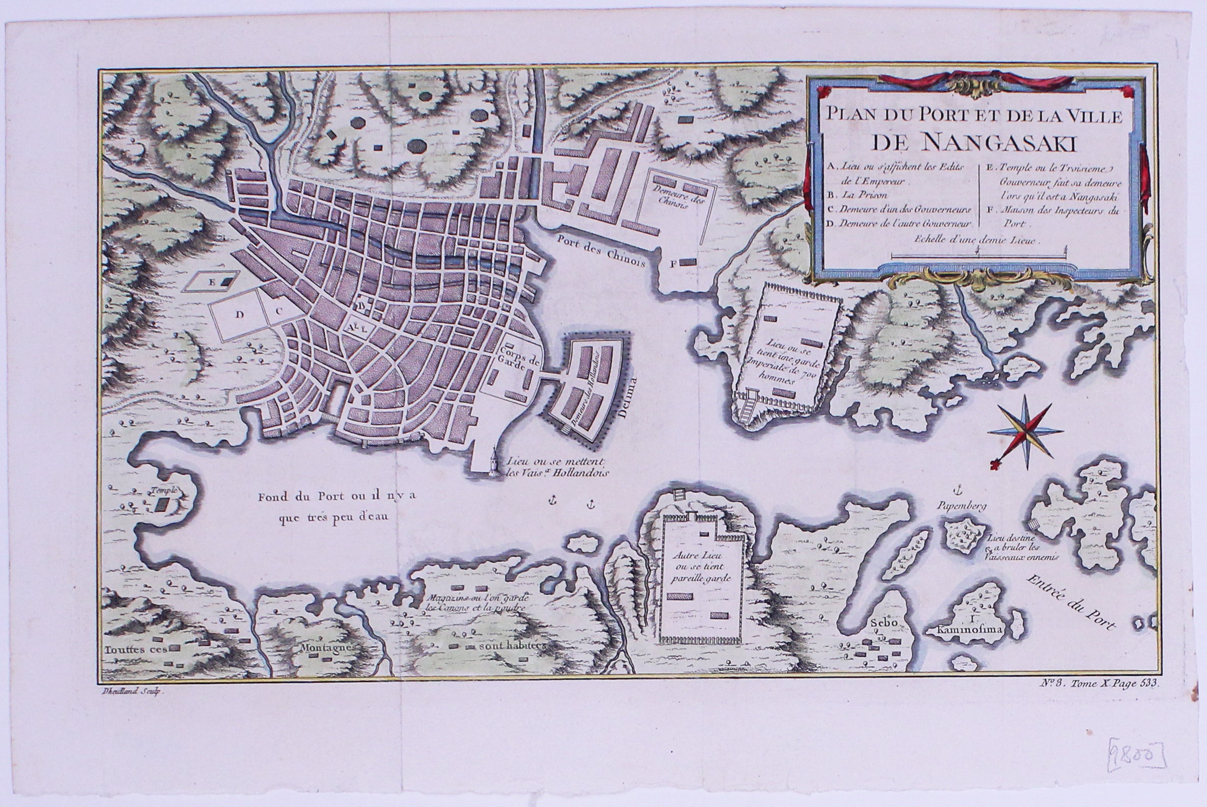 Bellin's Map of Nagasaki