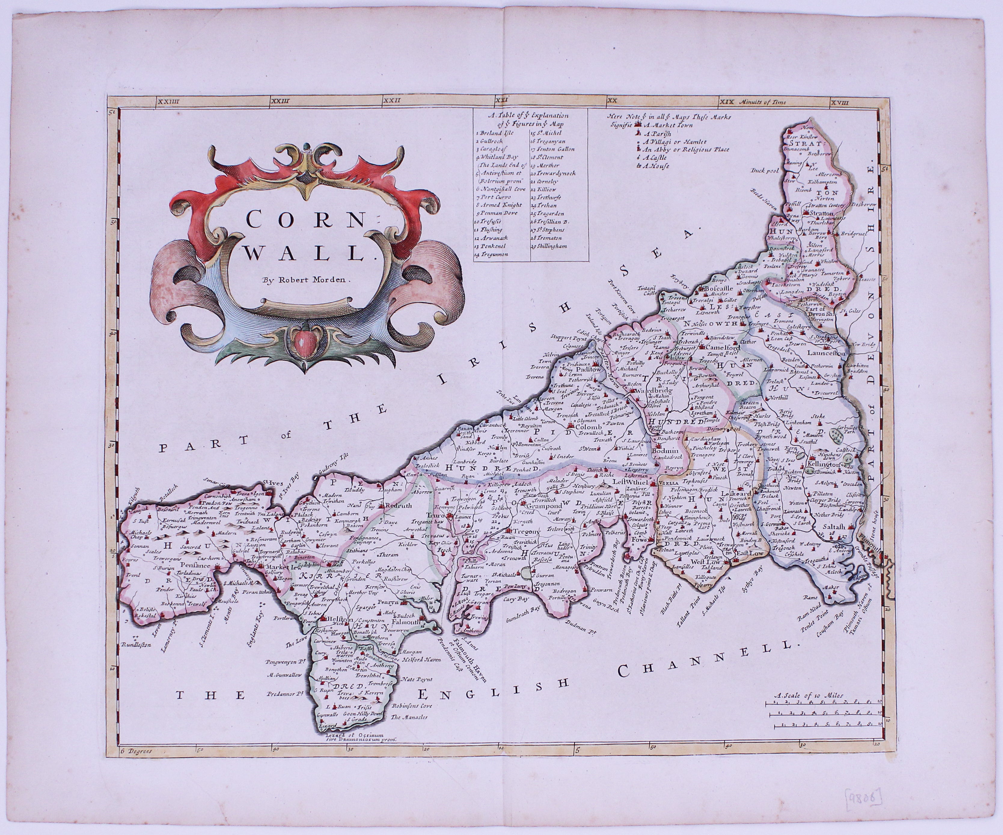 Morden's Map of Cornwall