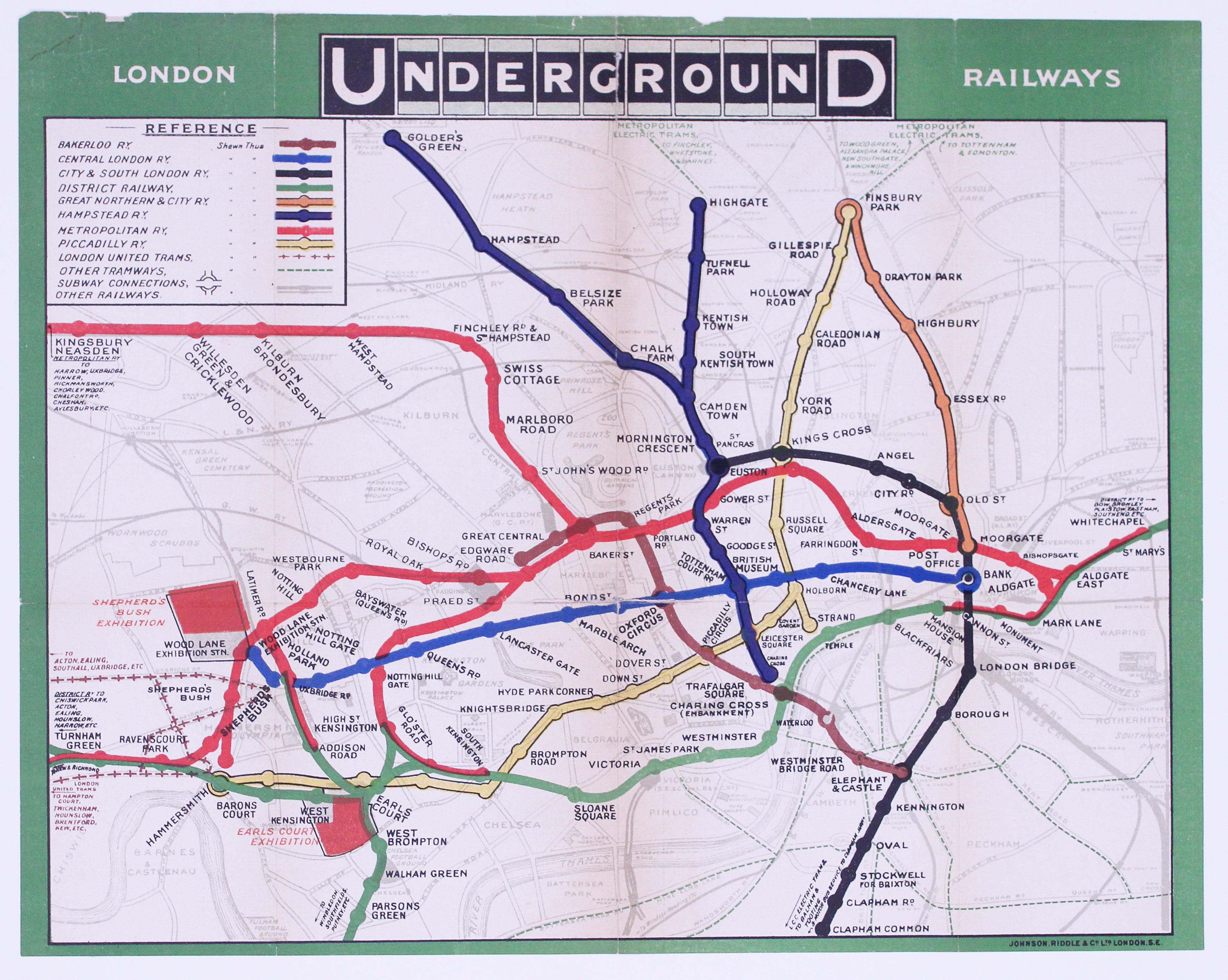 UERL 1909 Common Design Passenger Map