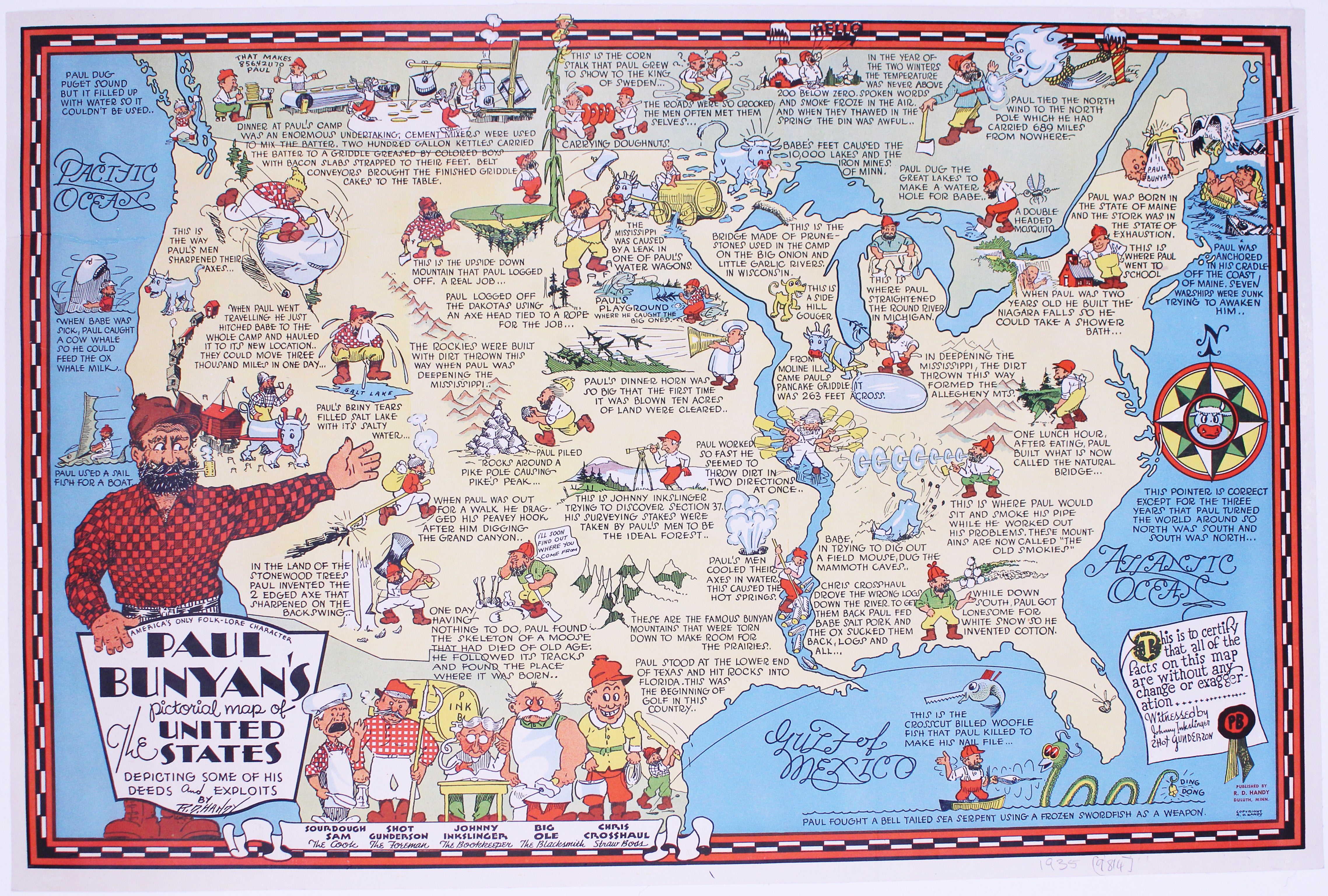 Paul Bunyan's Pictorial Map of the United States