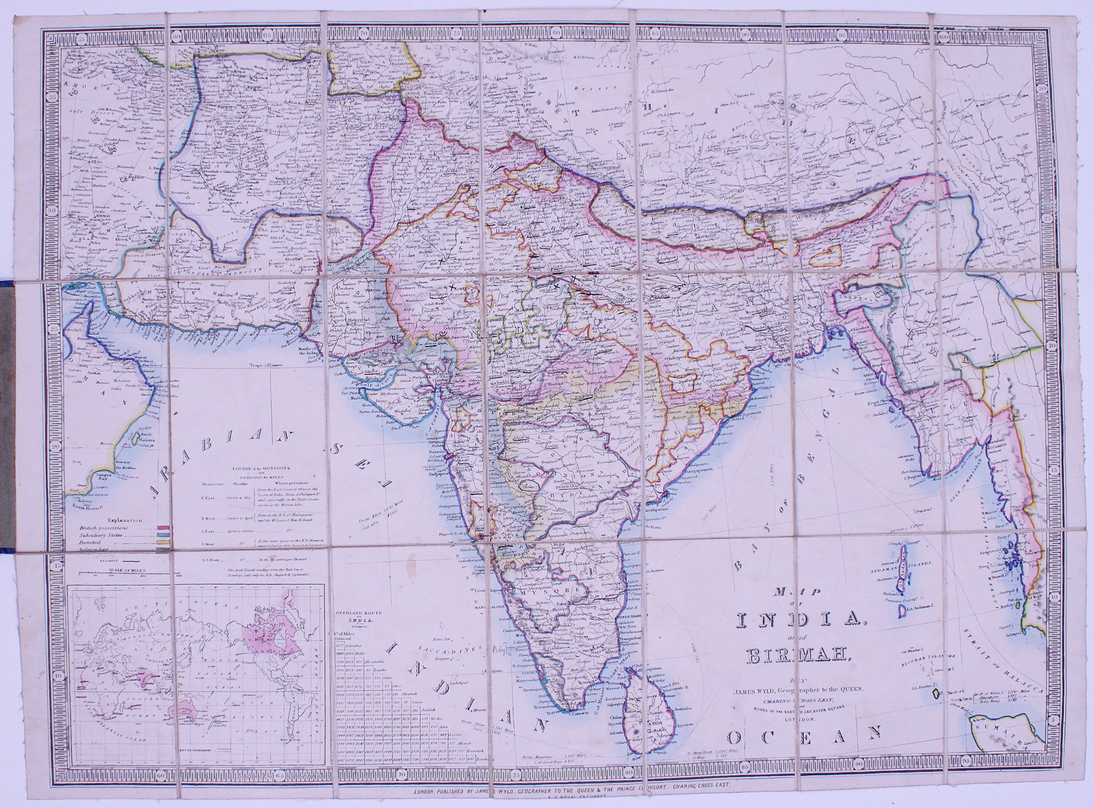 Great Rebellion Era Map of India
