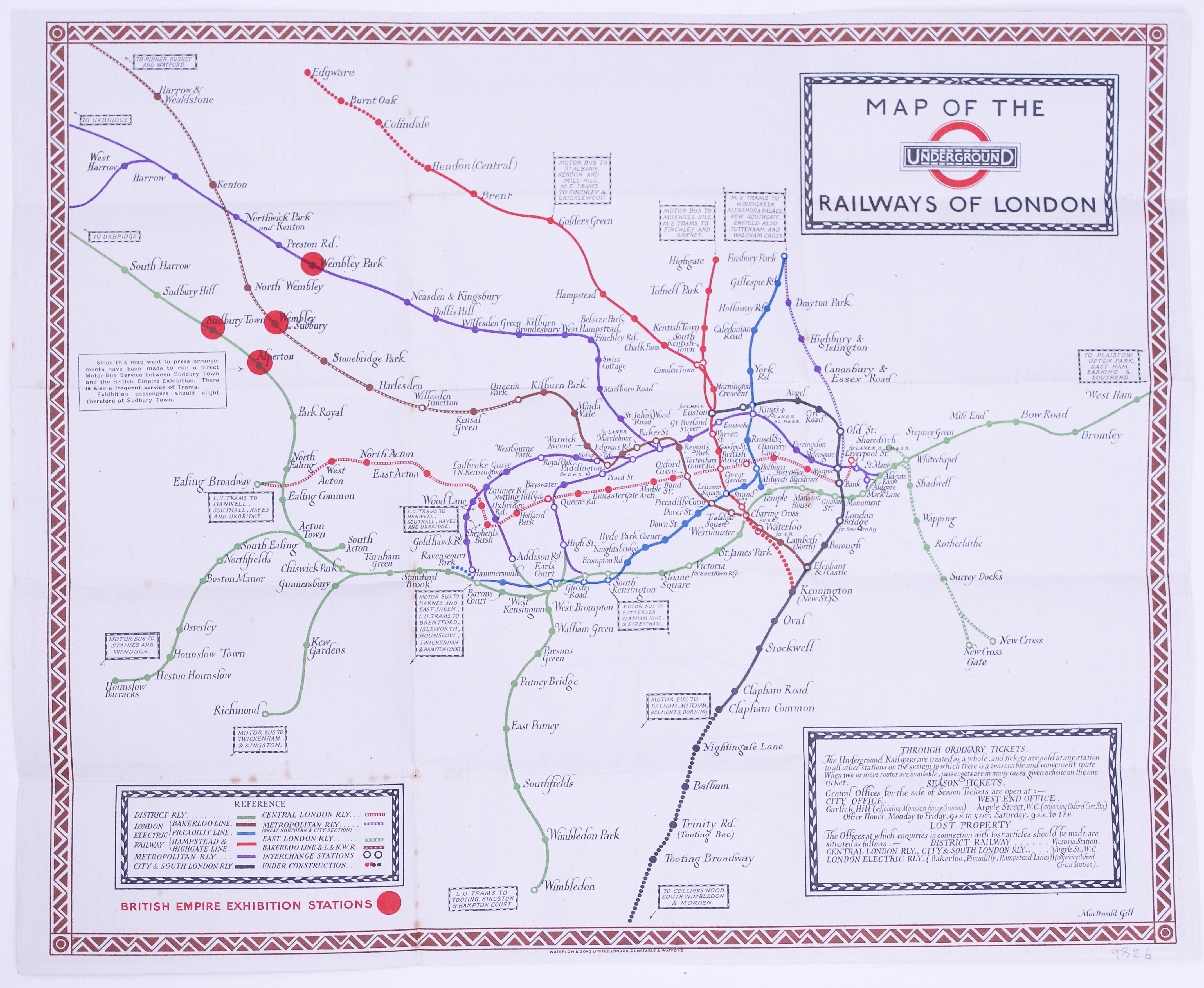 Gill's Larger Underground Passenger Map