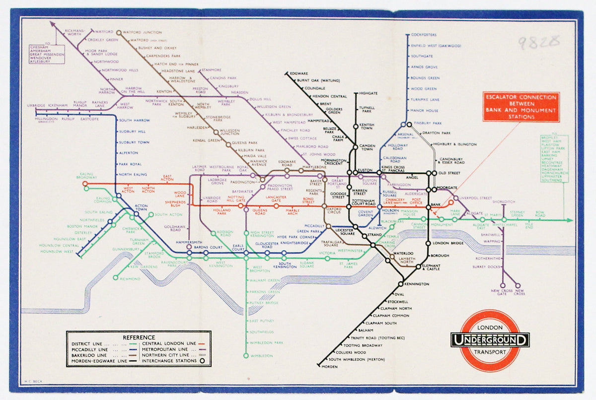 Beck's 1934 Passenger Map, No.2