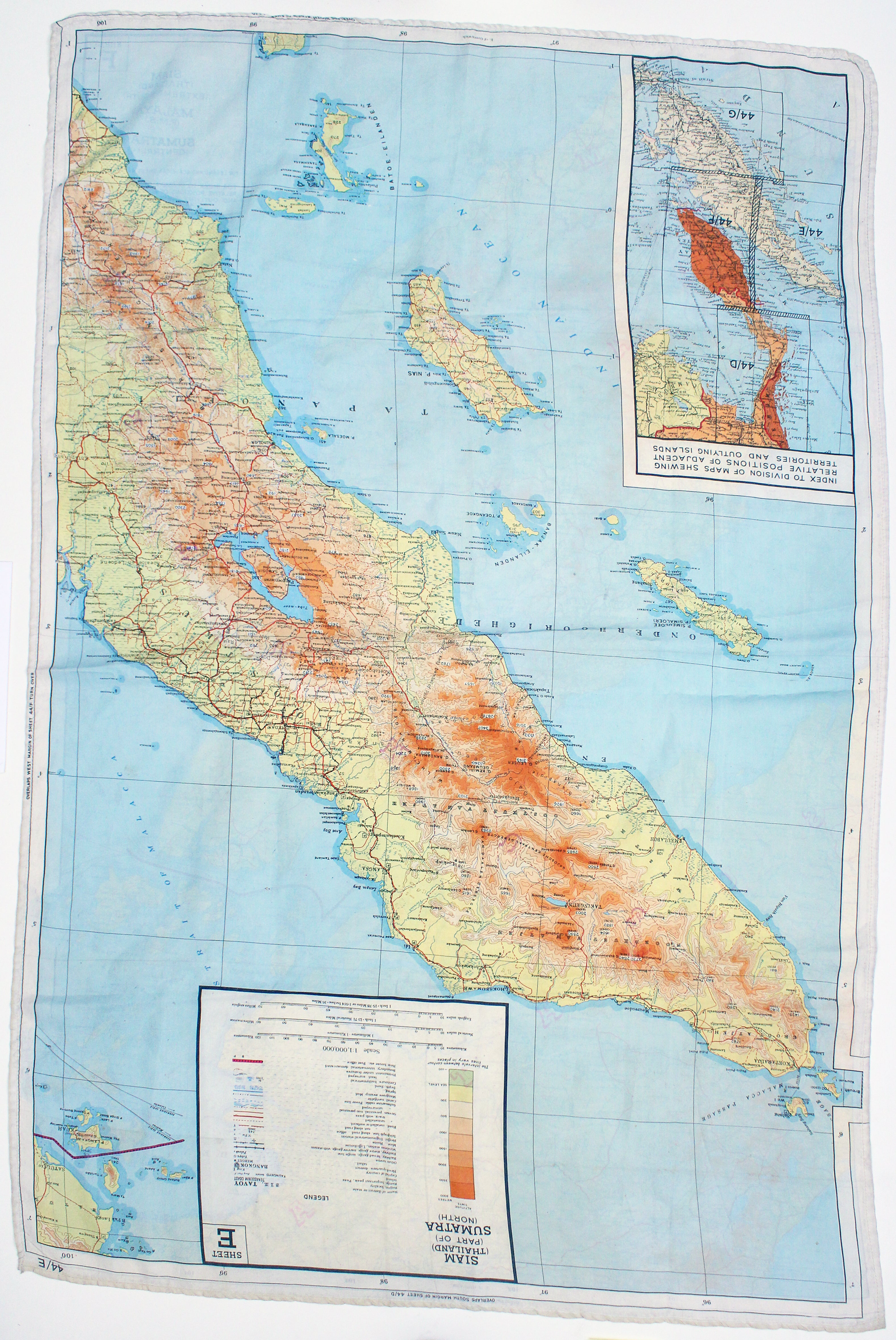 British Escape & Evasion Map of Southeast Asia