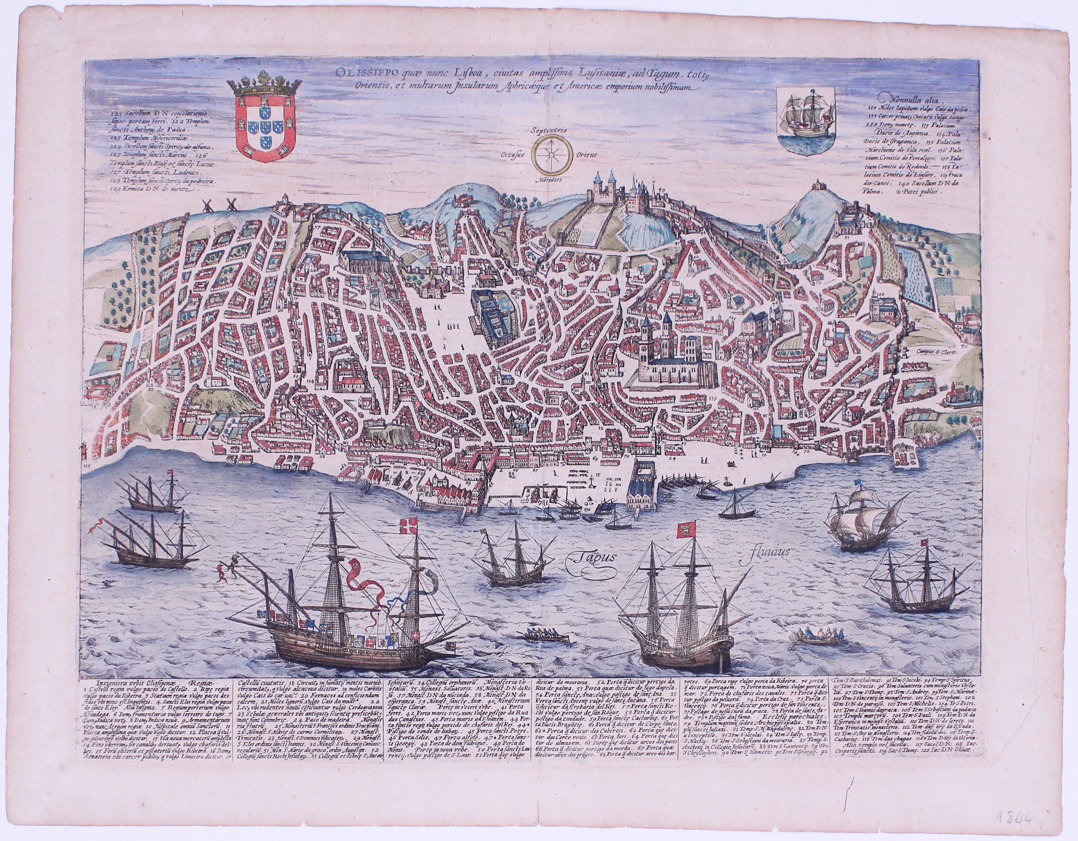 Braun & Hogenberg's Map of Lisbon