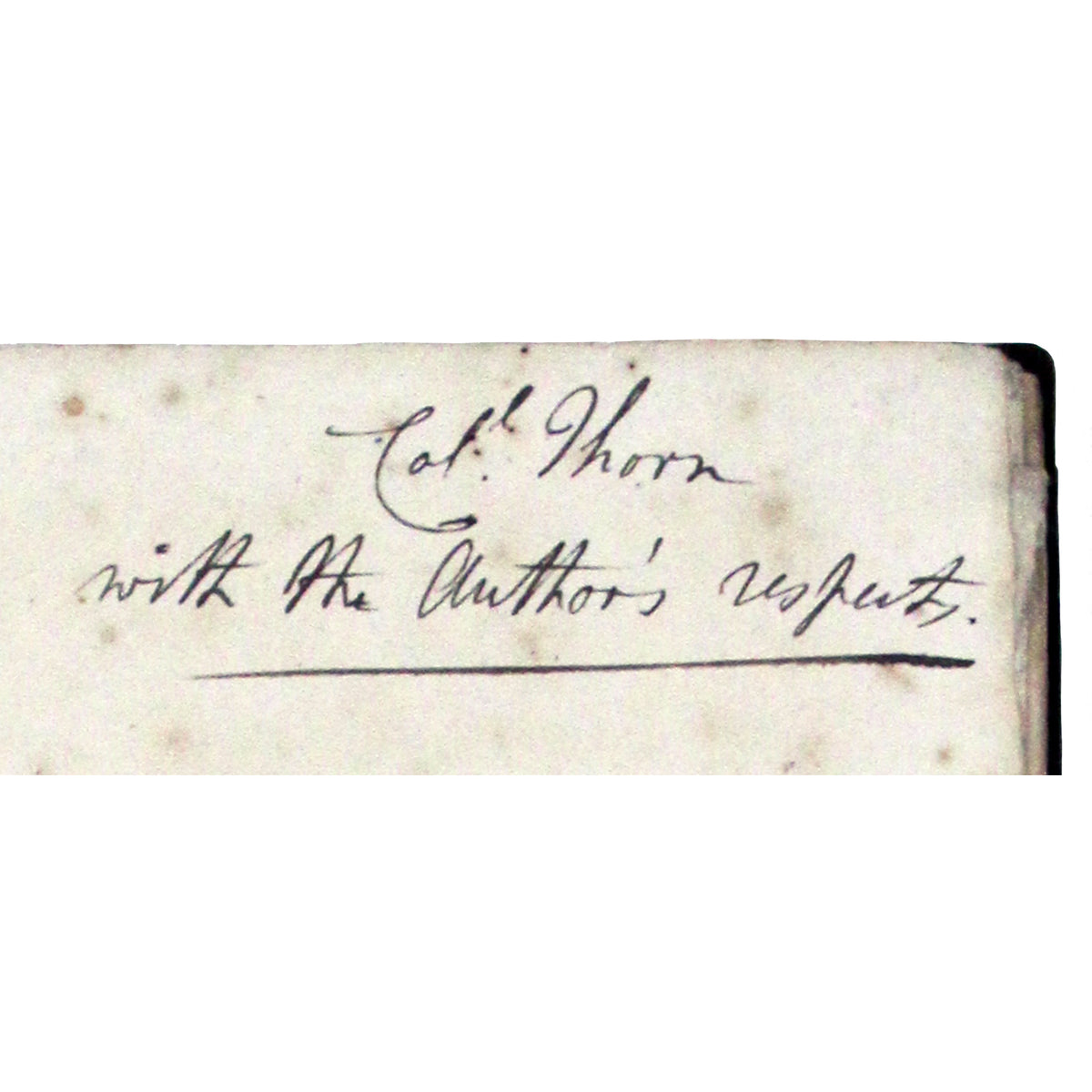 Presentation copy of Batty's account of the Waterloo campaign