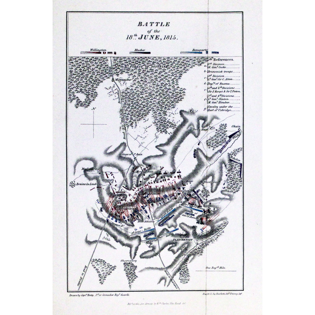 Presentation copy of Batty's account of the Waterloo campaign
