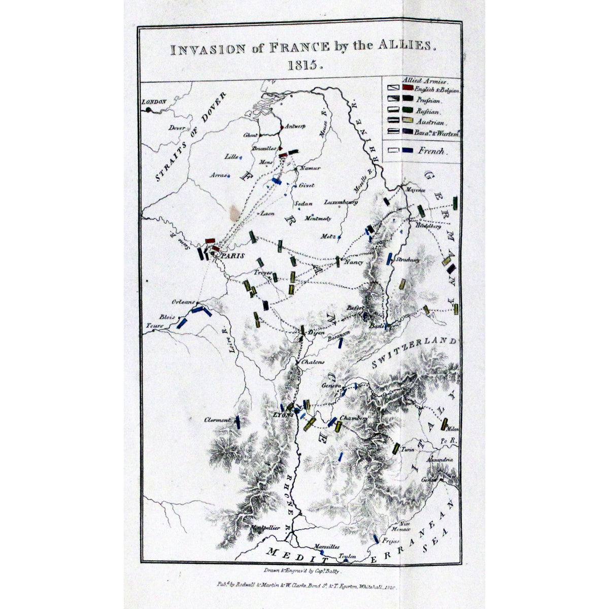 Presentation copy of Batty's account of the Waterloo campaign