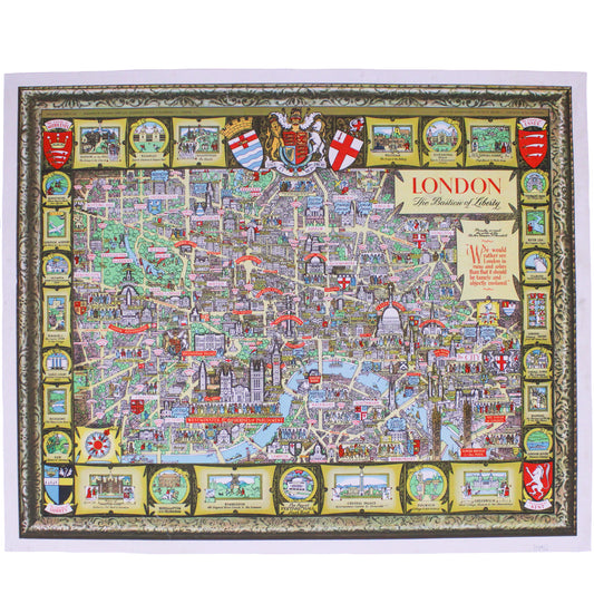 Kerry Lee's Pictorial Map of London - Festival of Britain edition