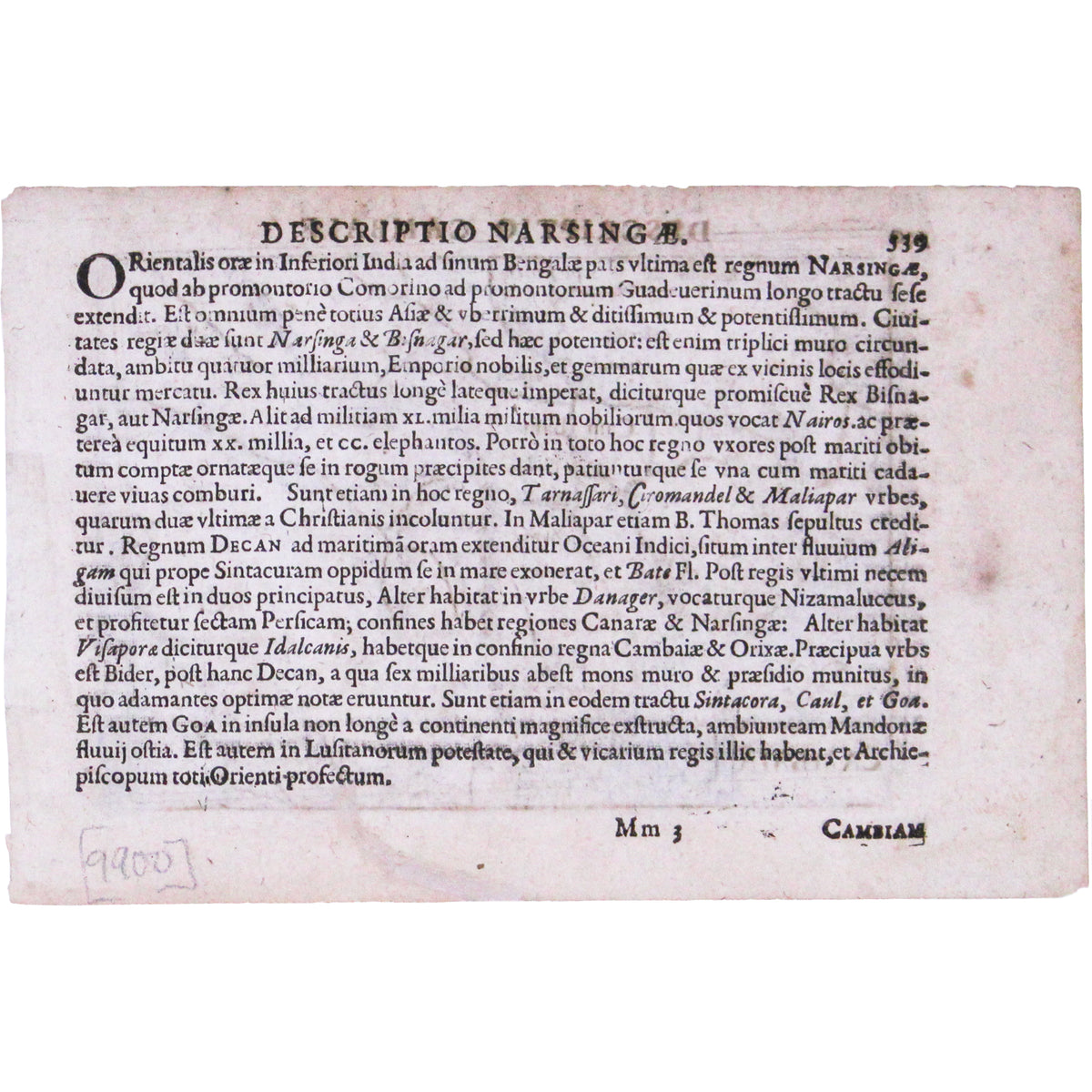 Bertius' Miniature map of Gujarat and Northern India