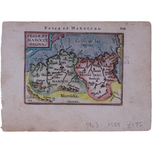 Ortelius' Miniature Epitome Map of Morocco