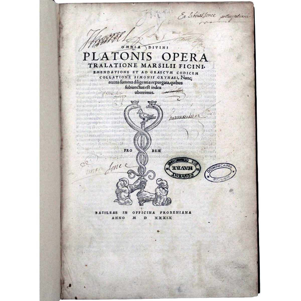 Froben edition of Ficino's Plato