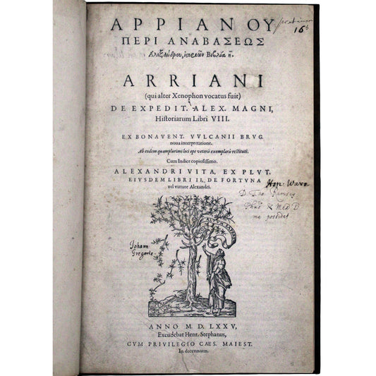 First critical edition' of Arrian's history of Alexander the Great