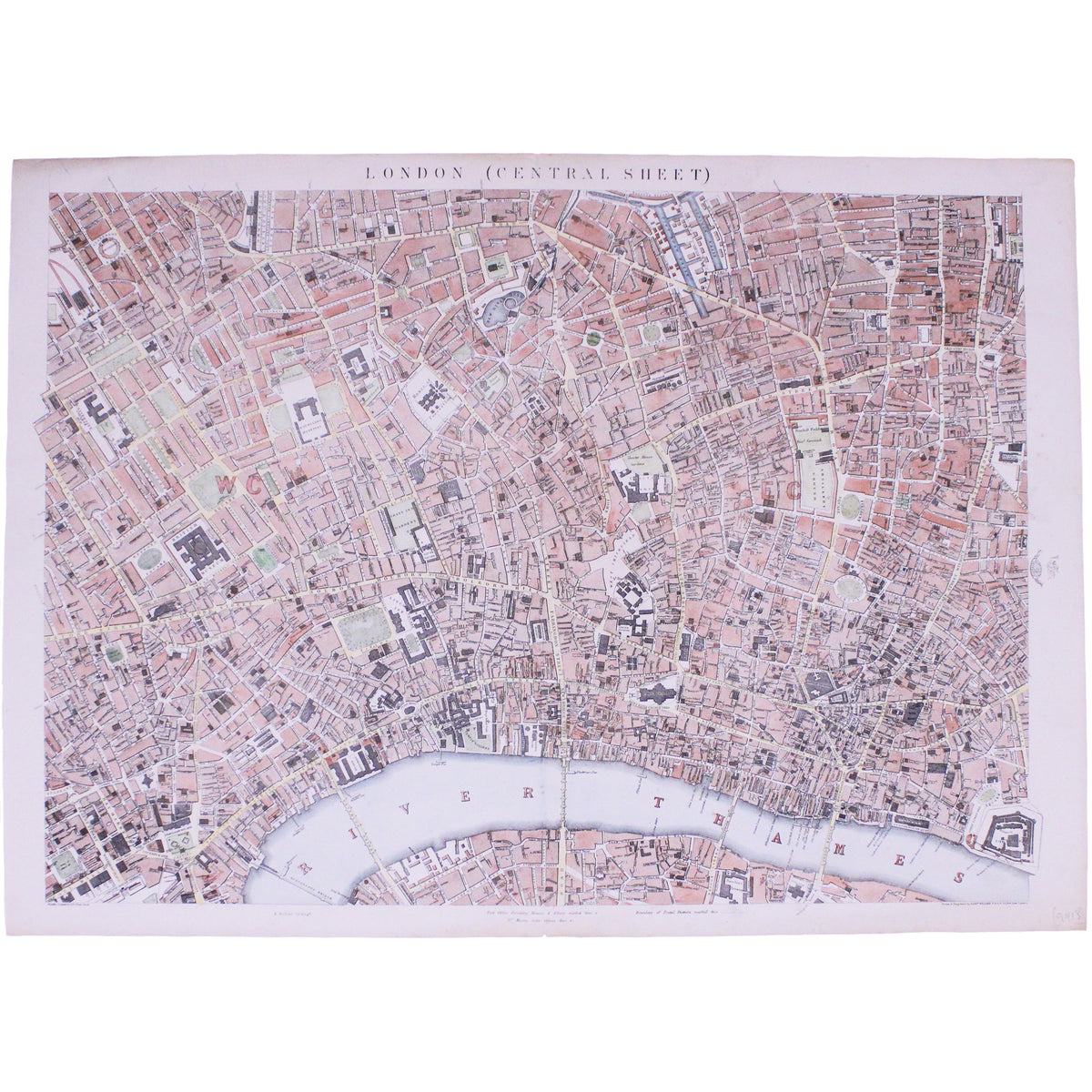 Cassell’s Map of London, Central Sheet